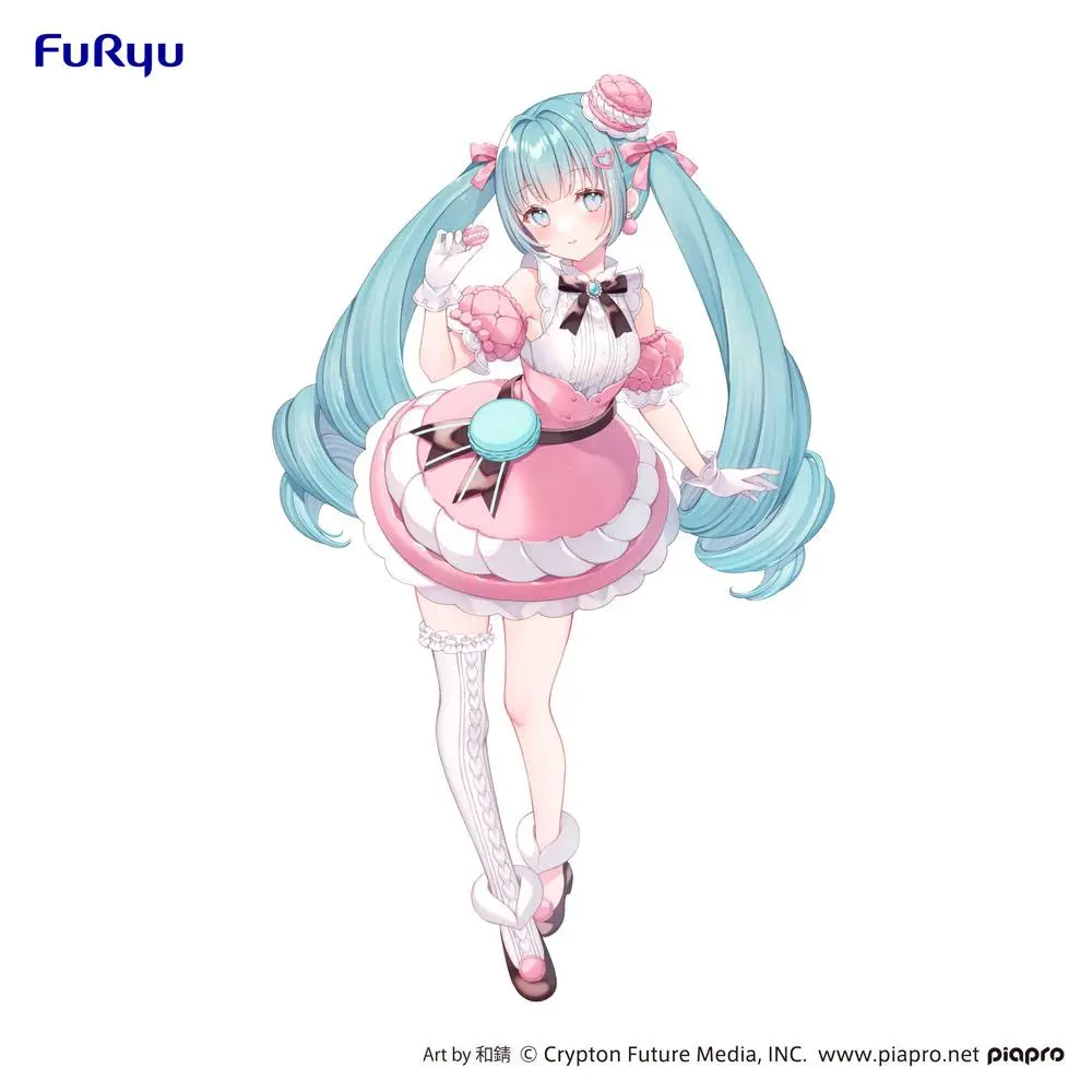 Hatsune Miku Exceed Creative PVC Statue Hatsune Miku Sweet Sweets Series Macaroon 21 cm product photo