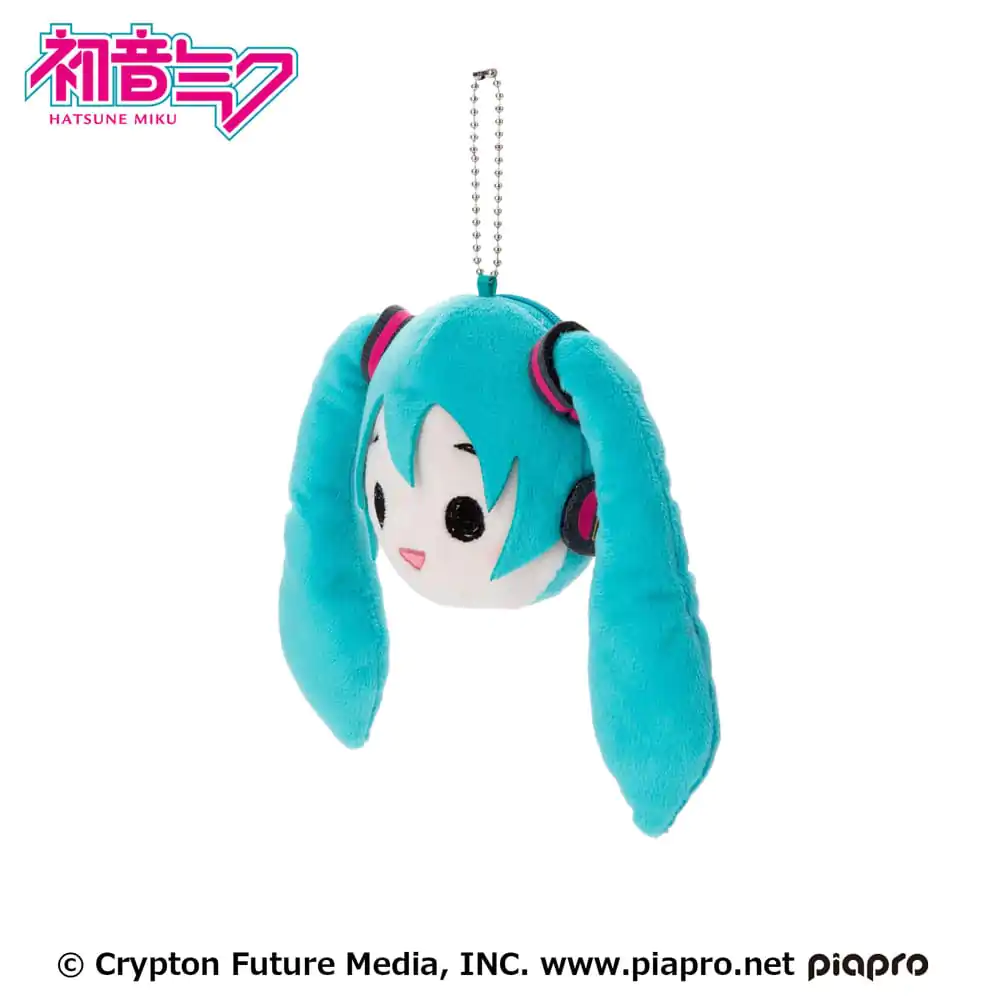 Hatsune Miku Plush Keychain Miku Face 13 cm termékfotó