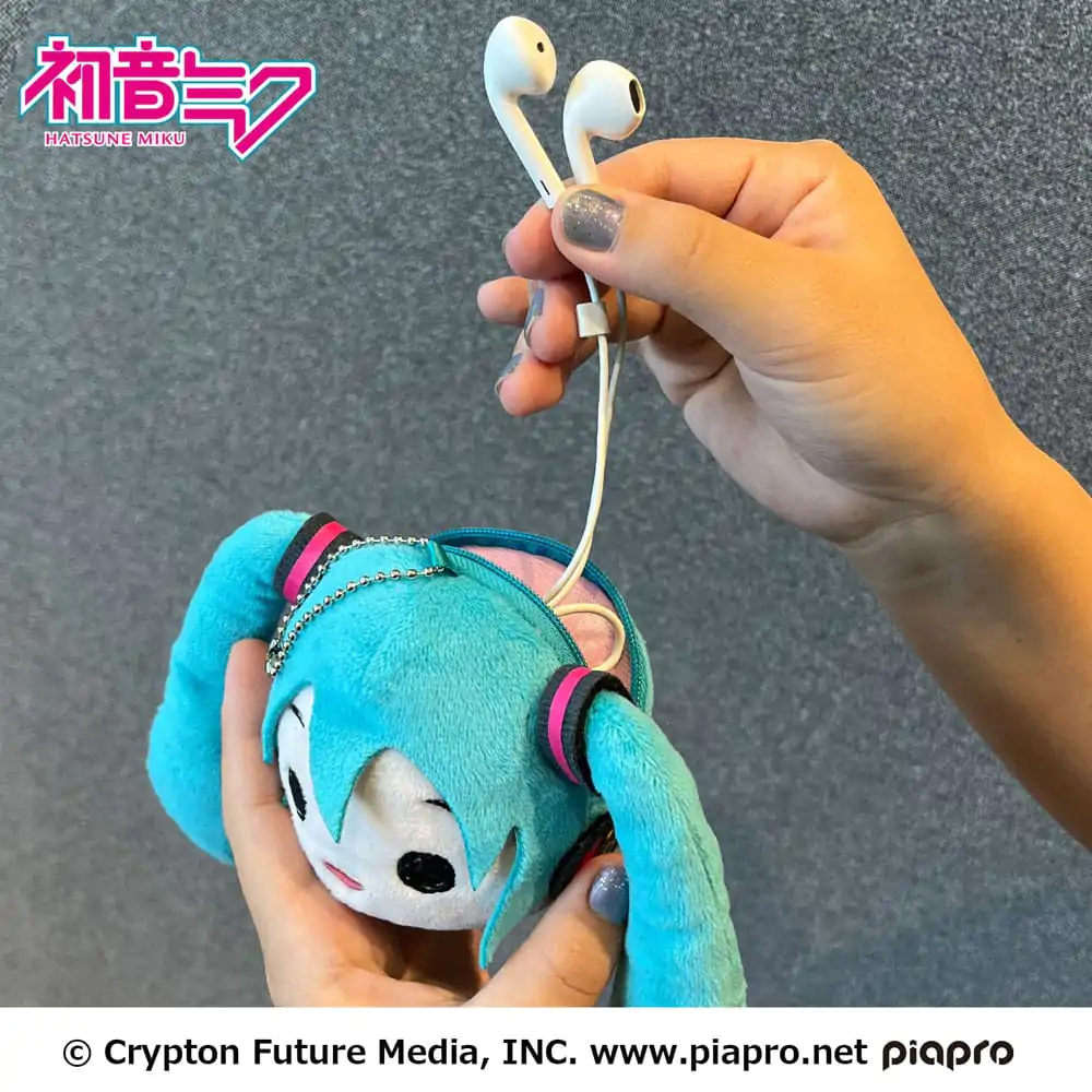 Hatsune Miku Plush Keychain Miku Face 13 cm termékfotó