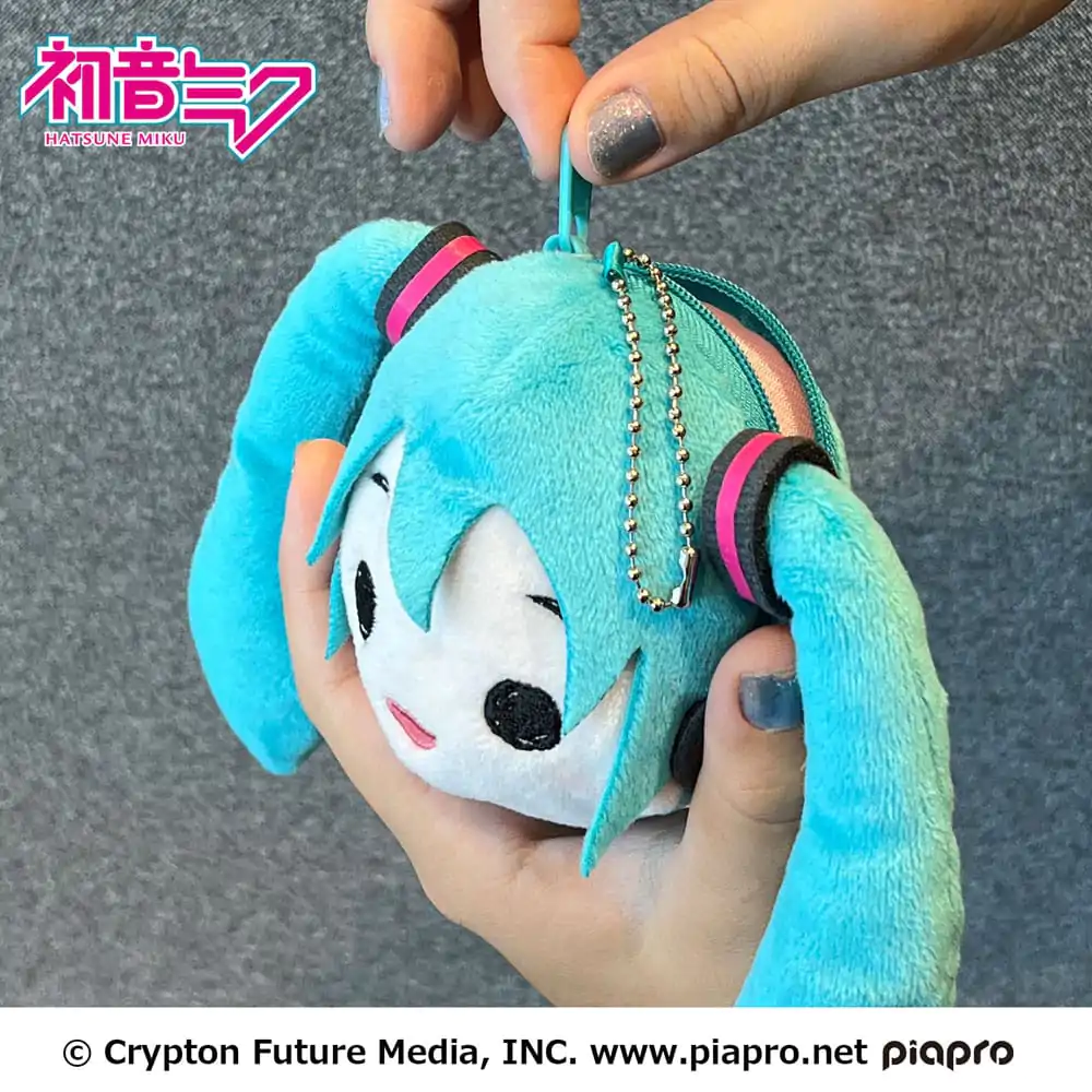 Hatsune Miku Plush Keychain Miku Face 13 cm termékfotó