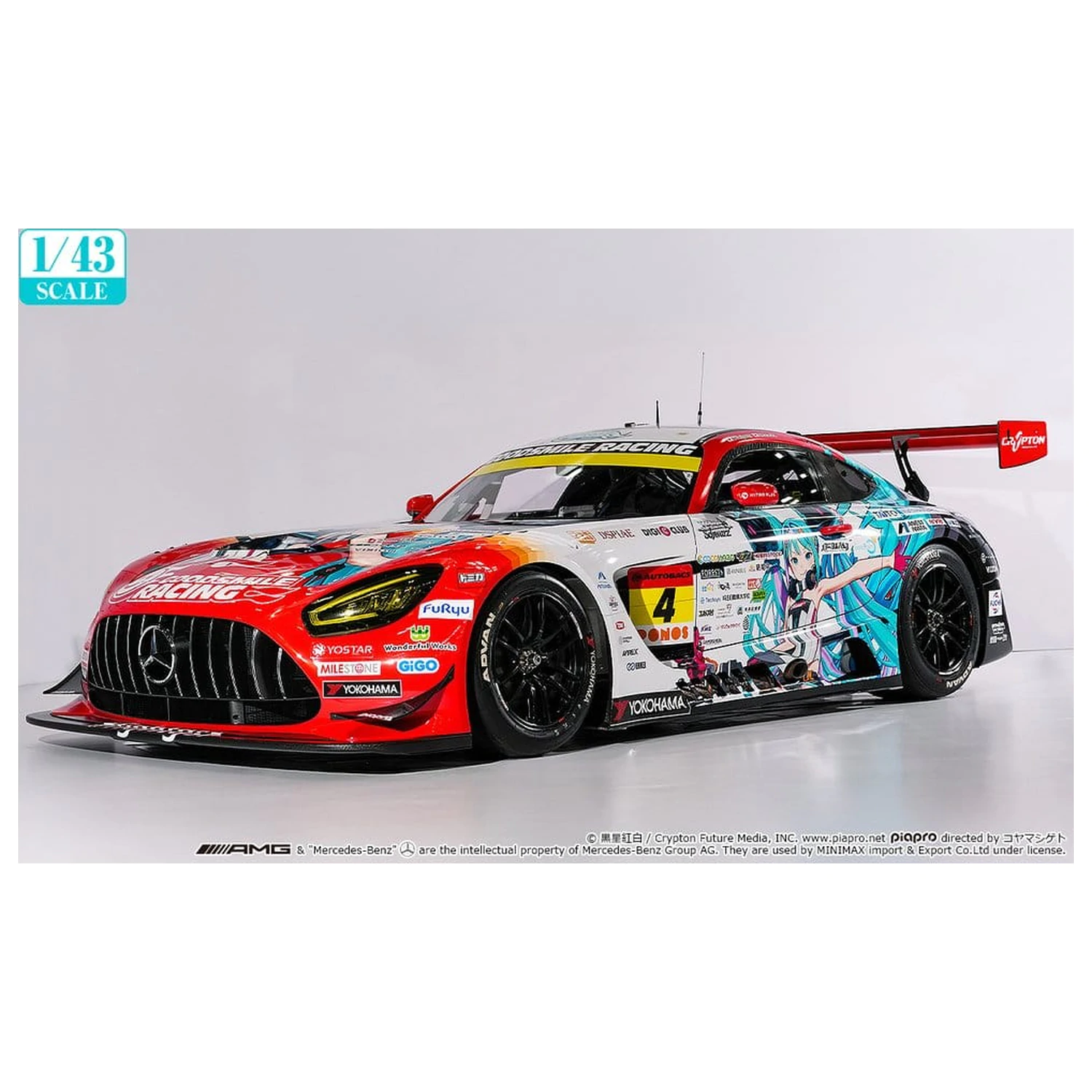 Hatsune Miku Good Smile Vehicle 1/43 AMG 2026 Season Opening Ver.  product photo