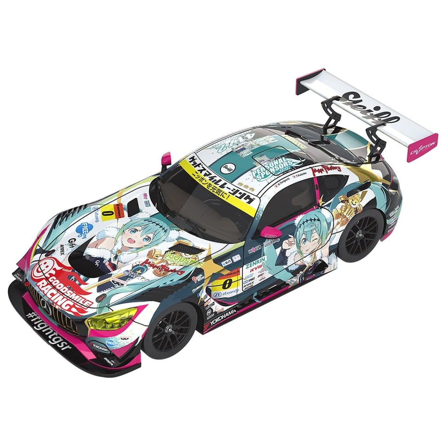 Hatsune Miku GT Project Vehicle 1/18 Good Smile Hatsune Miku AMG 2018 Final Race Ver. 26 cm product photo