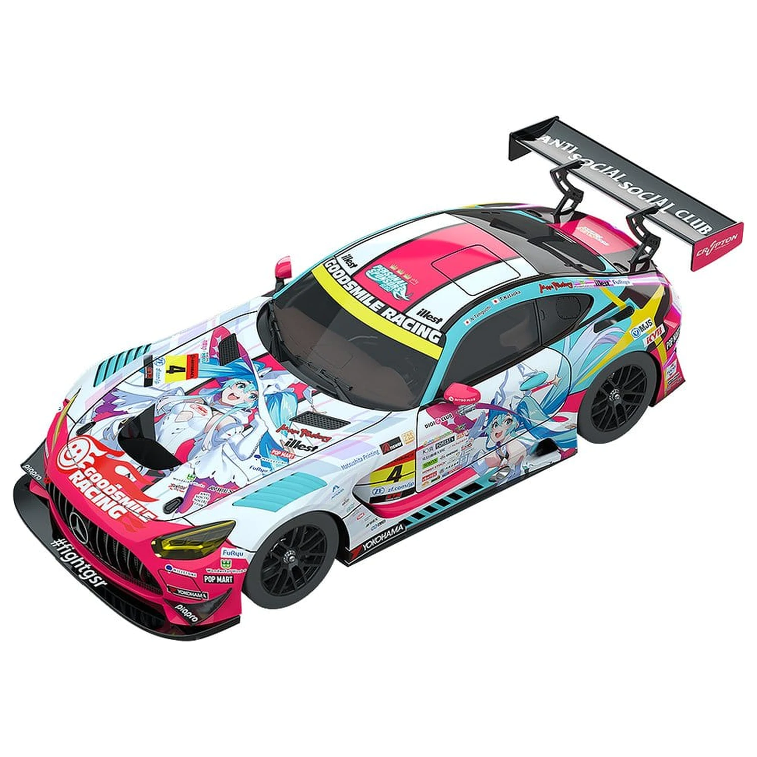 Hatsune Miku GT Project Vehicle 1/18 Good Smile Hatsune Miku AMG 2024 Season Opening Ver. 26 cm product photo