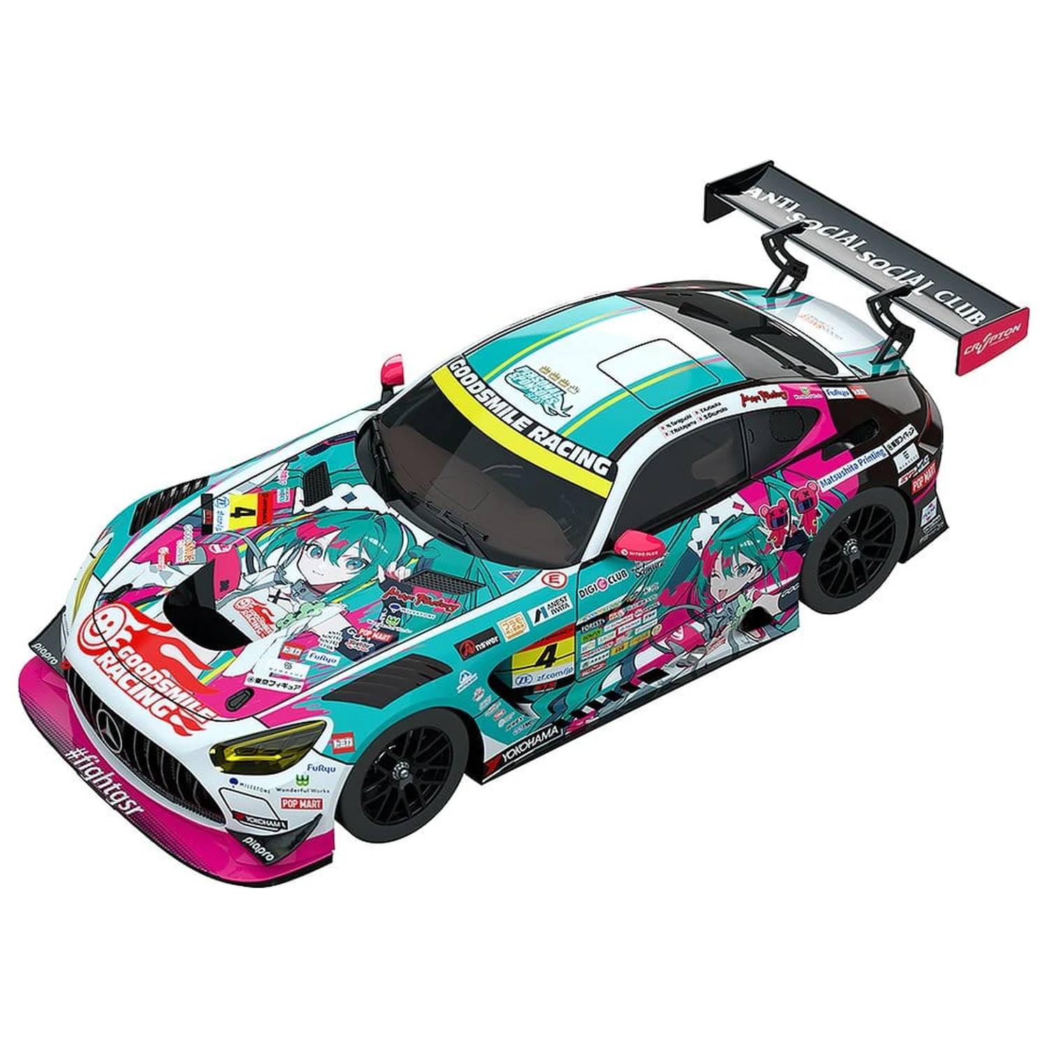 Hatsune Miku GT Project Vehicle 1/43 Good Smile Hatsune Miku AMG 2025 Season Opening Ver. 11 cm product photo