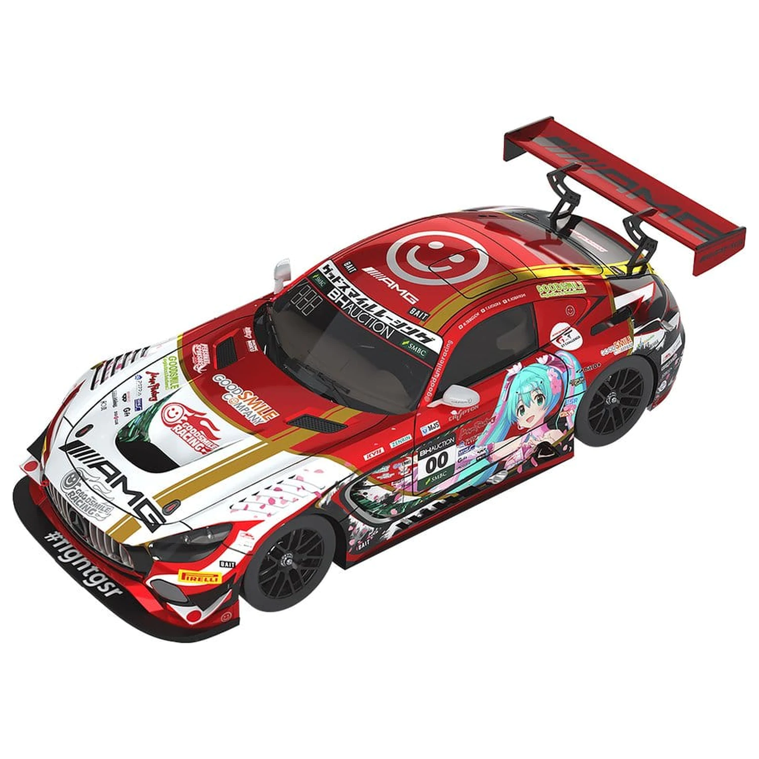Hatsune Miku GT Project Vehicle 1/43 Mercedes-AMG Team Good Smile 2019 Suzuka 10Hours Ver. 11 cm product photo