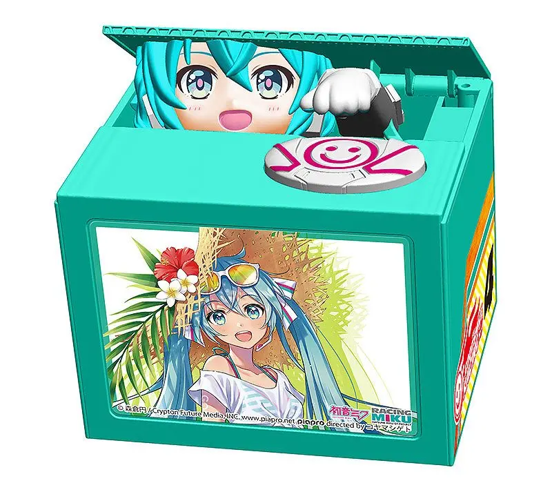 Hatsune Miku GT Project PVC Talking Coin Bank Racing Miku 2021 Ver. Chatting Bank 009 12 cm product photo