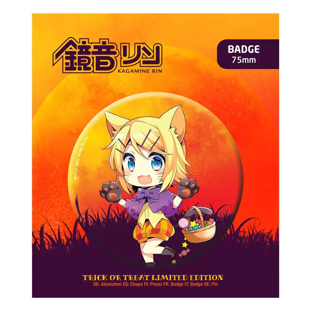 Hatsune Miku Pin Badge Halloween Limited Edition Kagamine Rin product photo