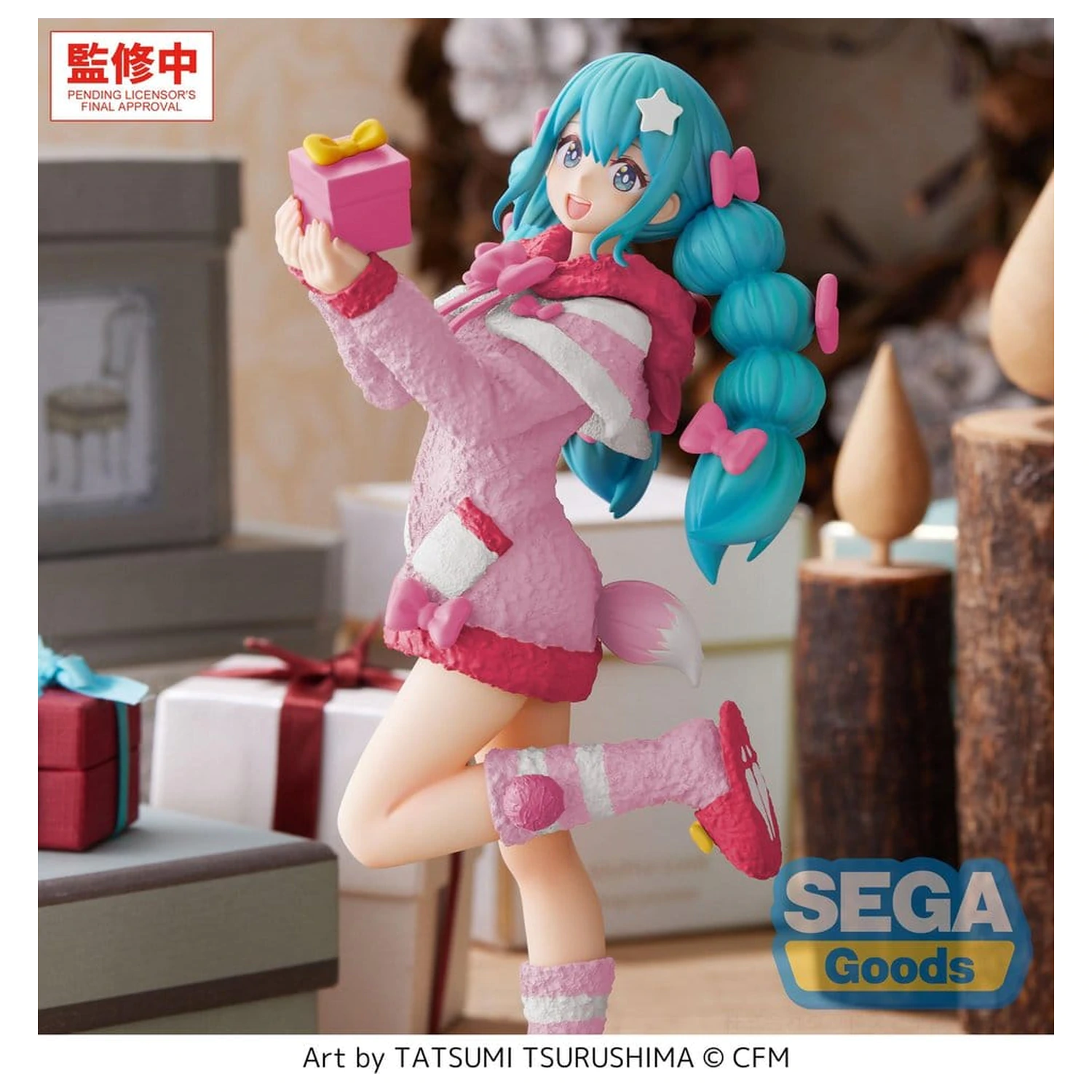 Hatsune Miku High Premium Figure PVC Figure Mokomoko Christmas Ver. 21 cm product photo
