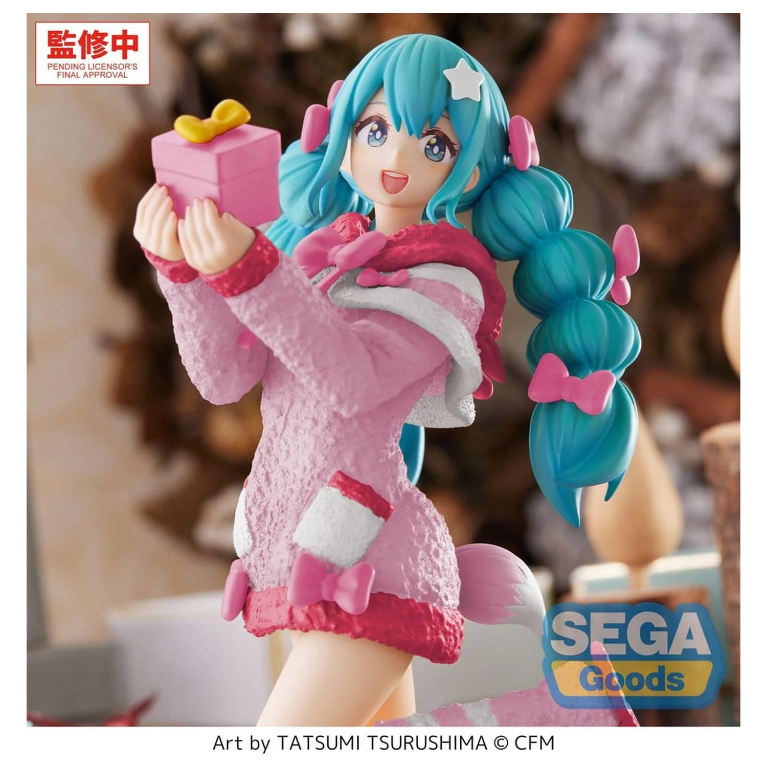 Hatsune Miku High Premium Figure PVC Figure Mokomoko Christmas Ver. 21 cm product photo