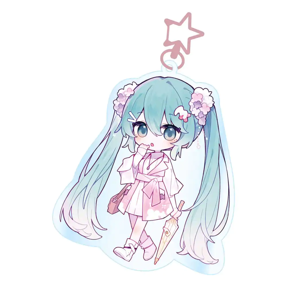 Hatsune Miku Acrylic Keychain Kawaii Summer Time product photo