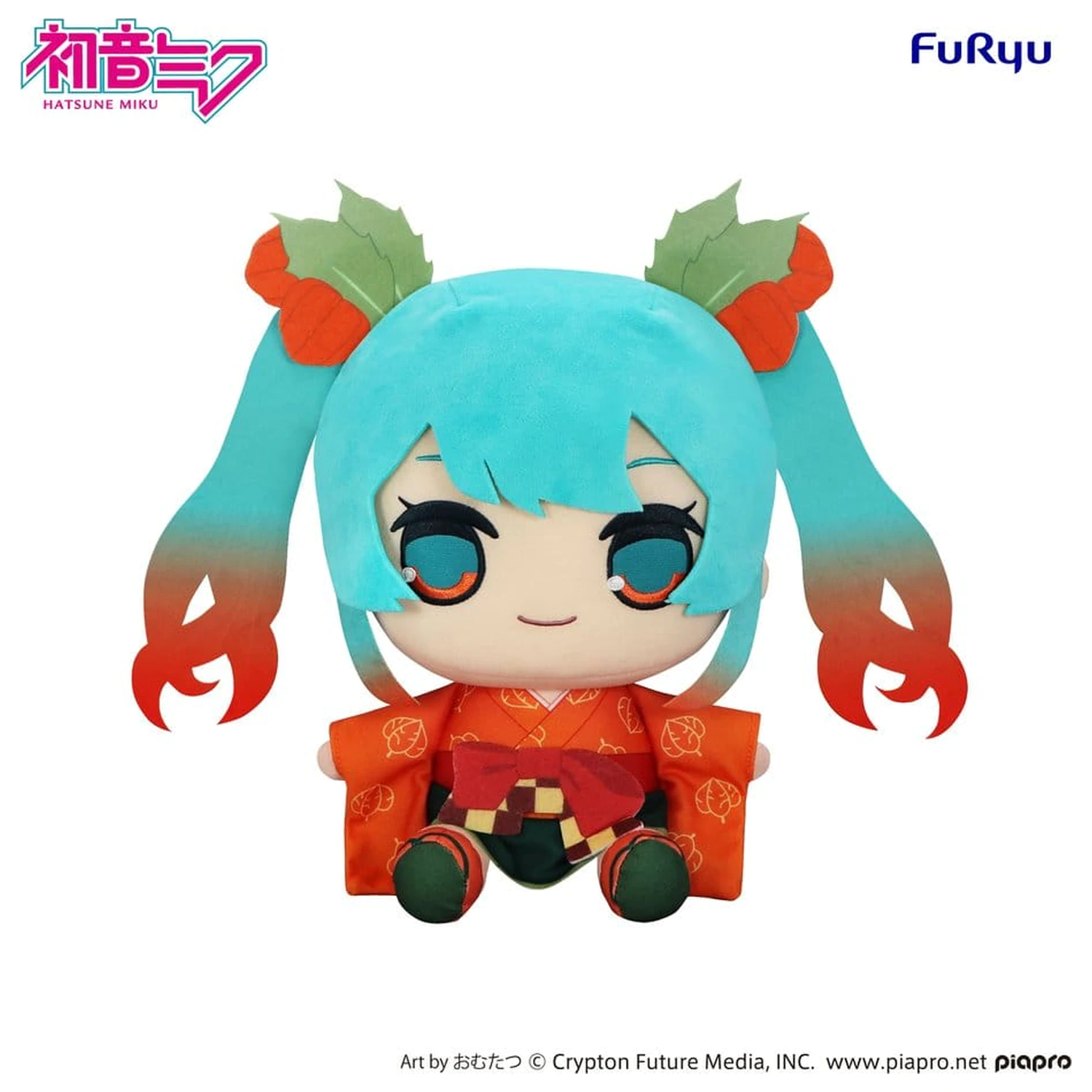 Hatsune Miku Kyurumaru Big Plush Figure Flower Fairy Winter Cherry Ver. 29 cm    product photo