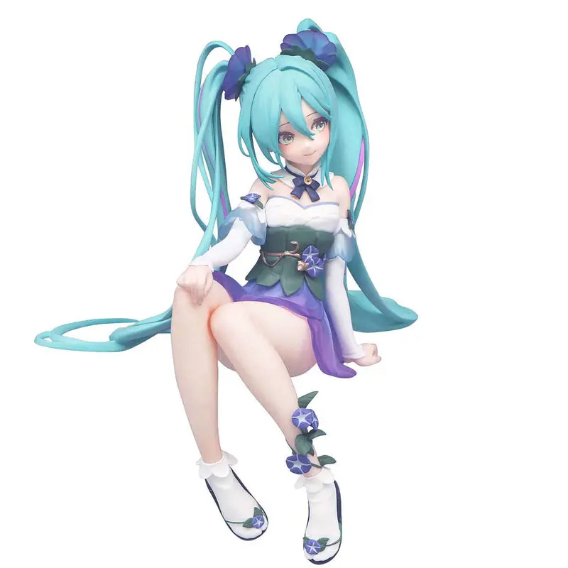 Hatsune Miku Noodle Stopper PVC Statue Miku Flower Fairy Morning Glory 14 cm product photo