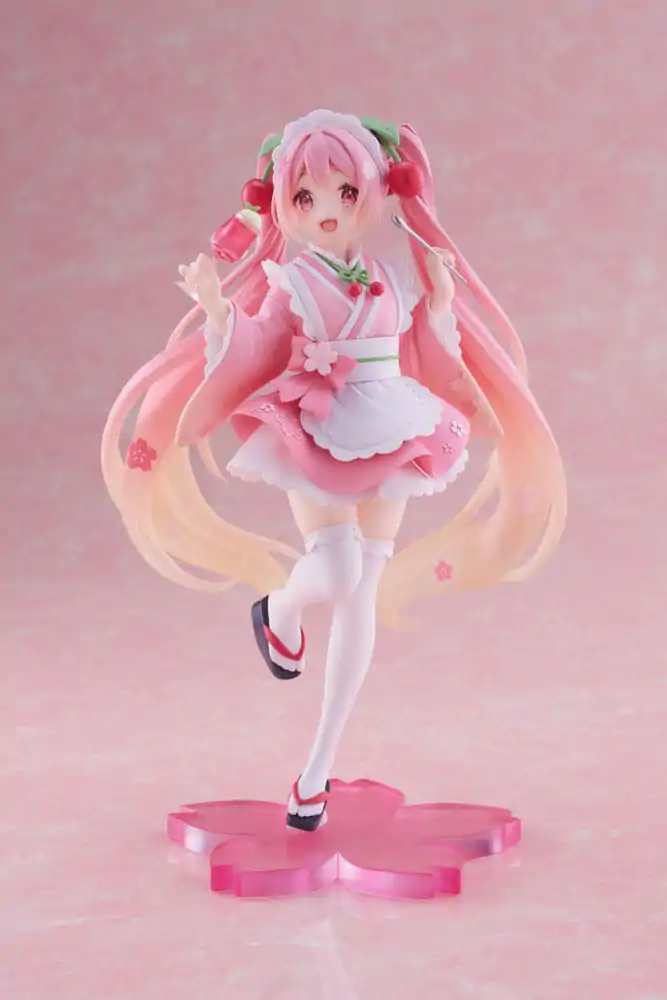 Hatsune Miku PVC Statue Newley Written Sakura Miku Japanese Cafe Ver. 18 cm termékfotó