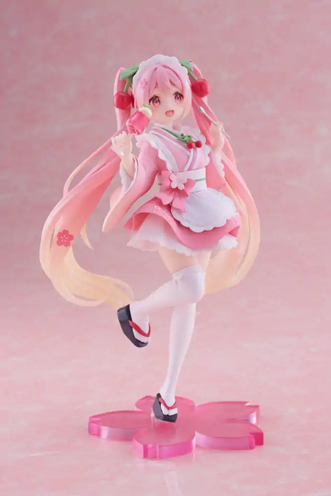 Hatsune Miku PVC Statue Newley Written Sakura Miku Japanese Cafe Ver. 18 cm termékfotó