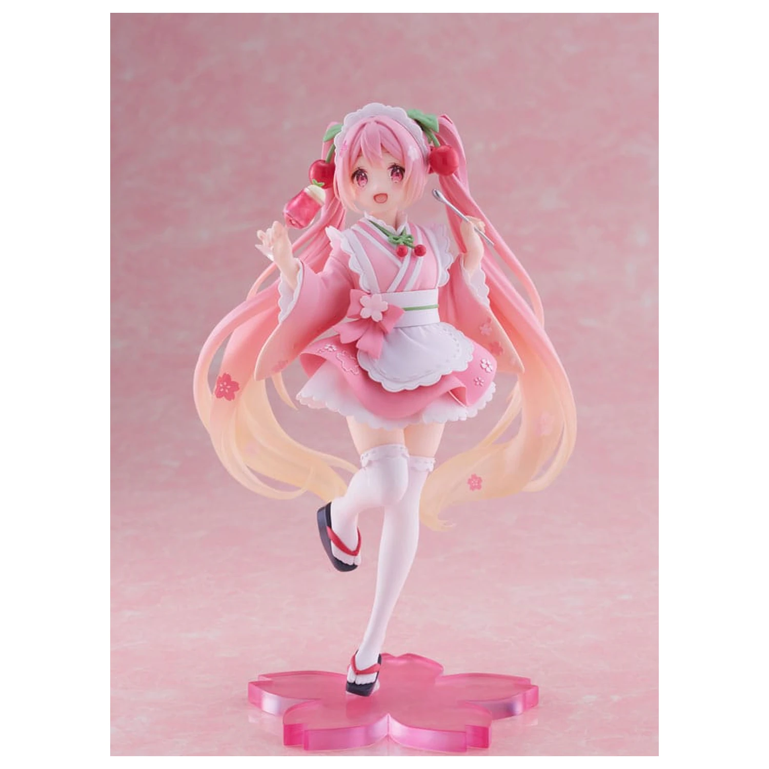 Hatsune Miku PVC Statue Newley Written Sakura Miku Japanese Cafe Ver. Reissue 18 cm product photo