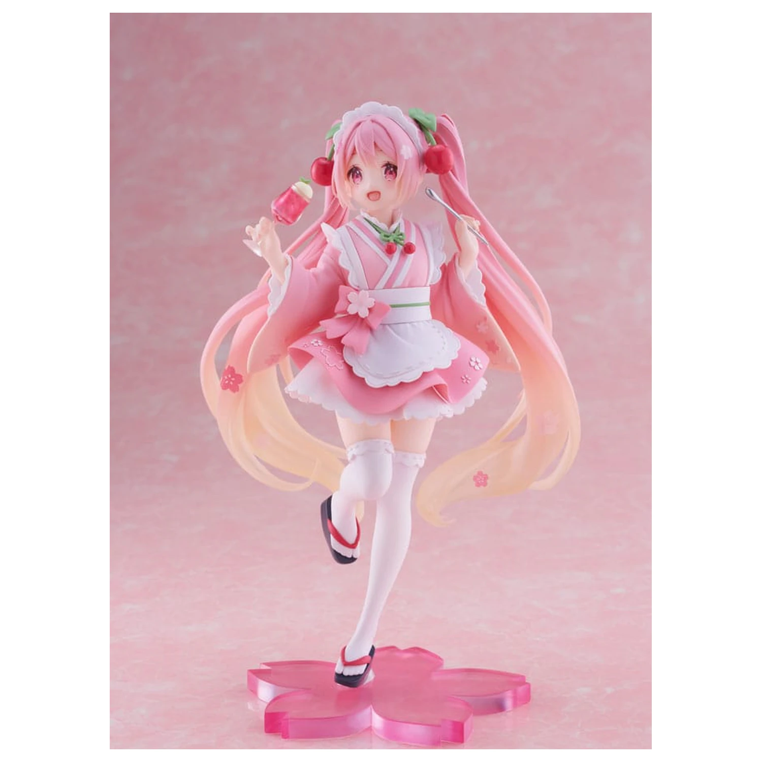 Hatsune Miku PVC Statue Newley Written Sakura Miku Japanese Cafe Ver. Reissue 18 cm product photo