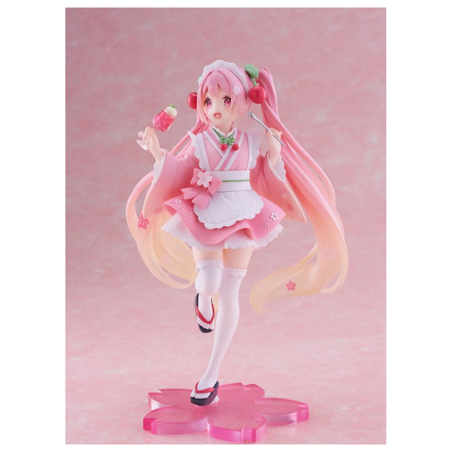 Hatsune Miku PVC Statue Newley Written Sakura Miku Japanese Cafe Ver. Reissue 18 cm product photo