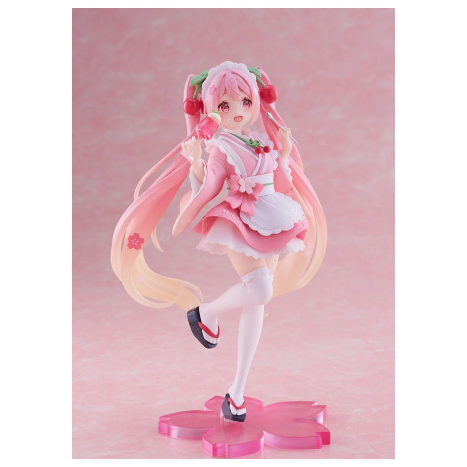 Hatsune Miku PVC Statue Newley Written Sakura Miku Japanese Cafe Ver. Reissue 18 cm product photo