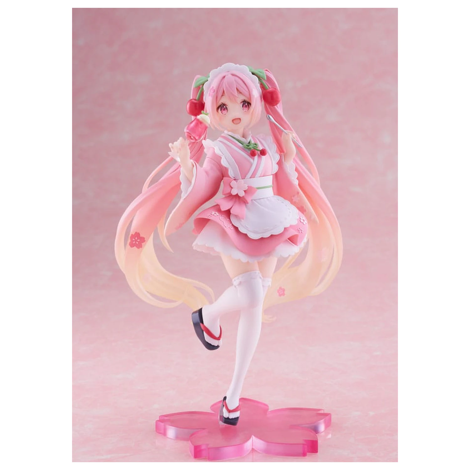 Hatsune Miku PVC Statue Newley Written Sakura Miku Japanese Cafe Ver. Reissue 18 cm product photo