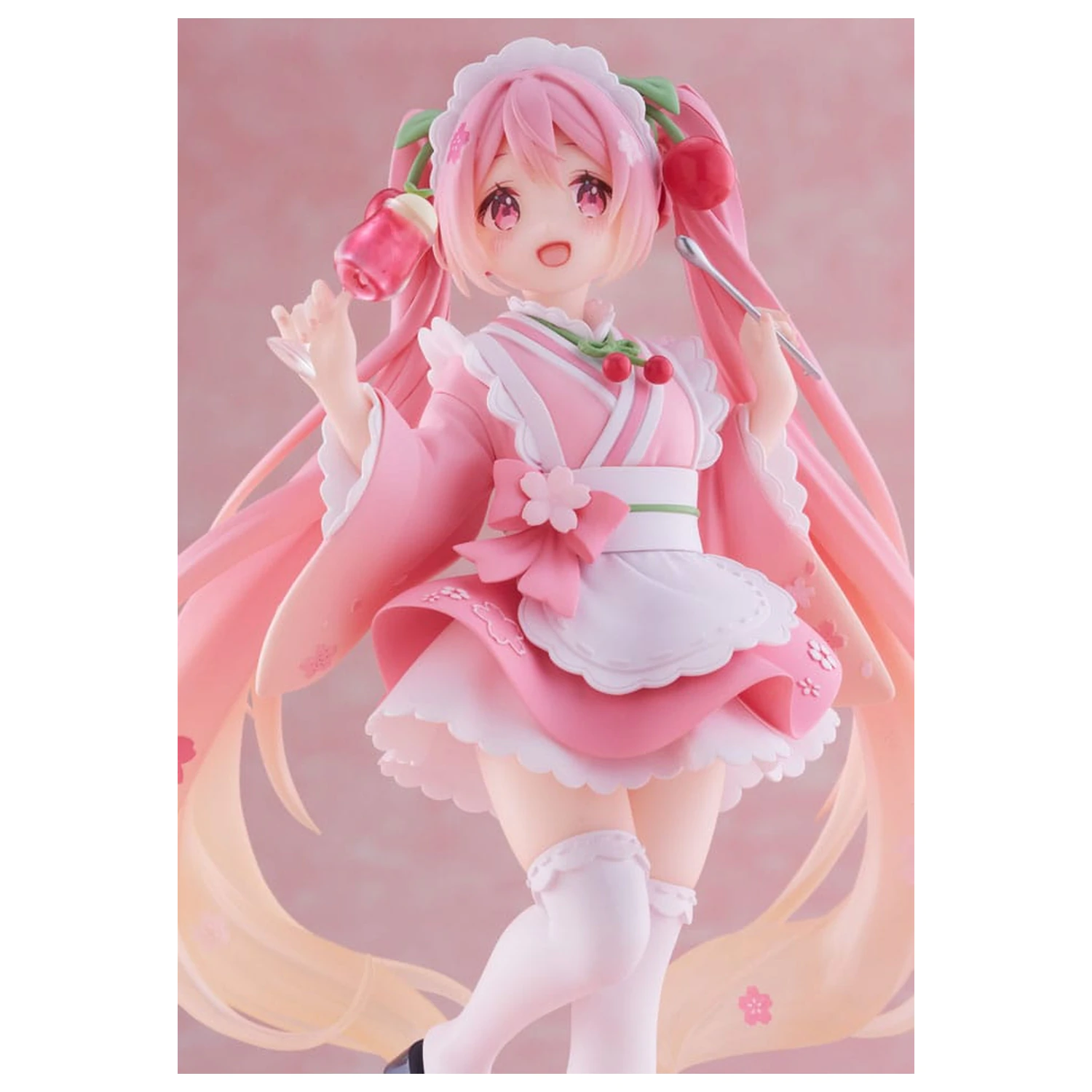 Hatsune Miku PVC Statue Newley Written Sakura Miku Japanese Cafe Ver. Reissue 18 cm product photo