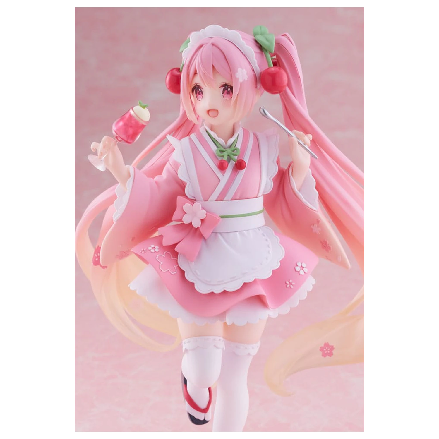 Hatsune Miku PVC Statue Newley Written Sakura Miku Japanese Cafe Ver. Reissue 18 cm product photo