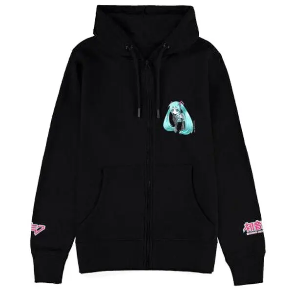 Hatsune Miku Zipper Hoodie Black
 product photo