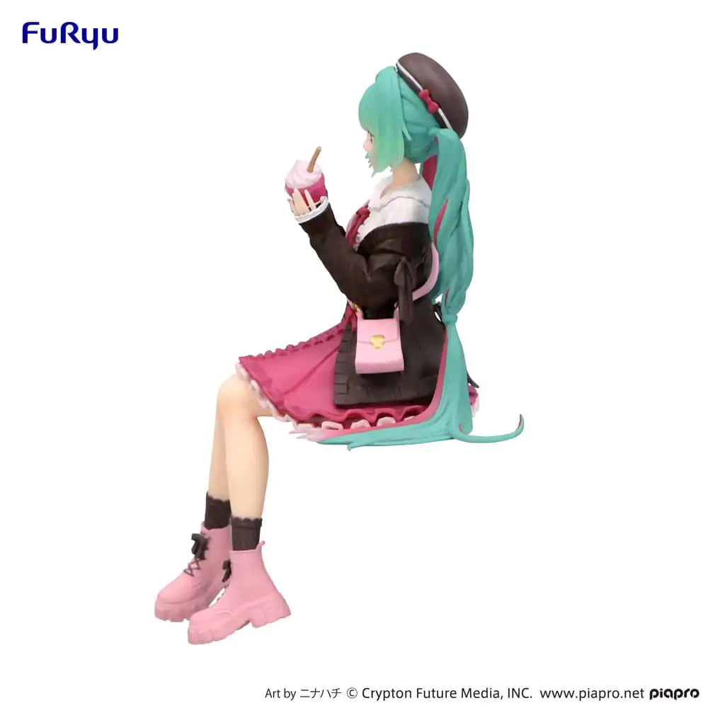 Hatsune Miku Noodle Stopper PVC Statue Autumn Date Pink Color Ver. 14 cm termékfotó