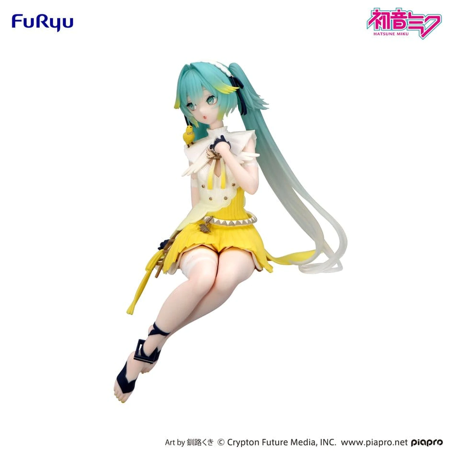 Hatsune Miku Noodle Stopper PVC Statue Canary Bird heo exclusive 14 cm product photo