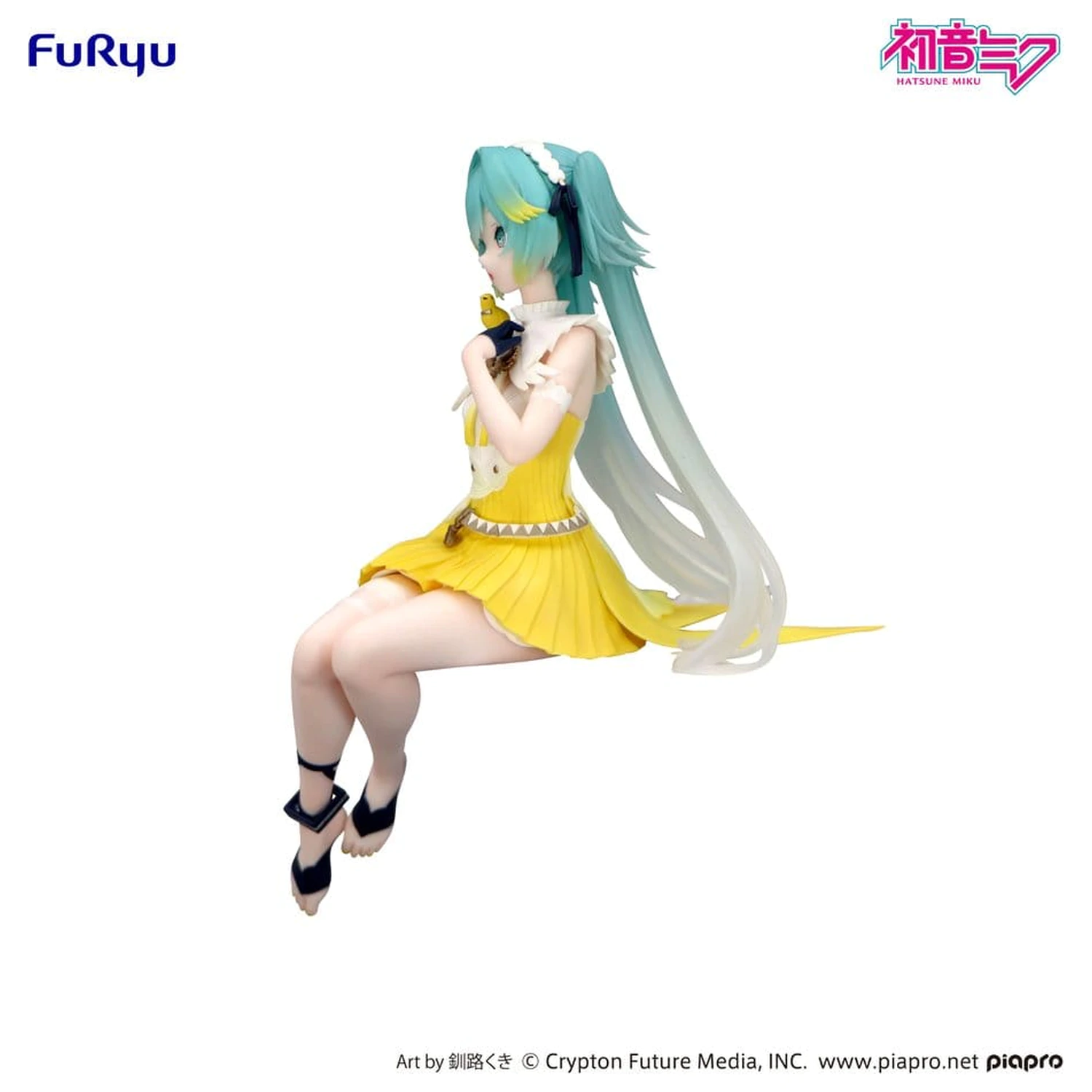 Hatsune Miku Noodle Stopper PVC Statue Canary Bird heo exclusive 14 cm product photo