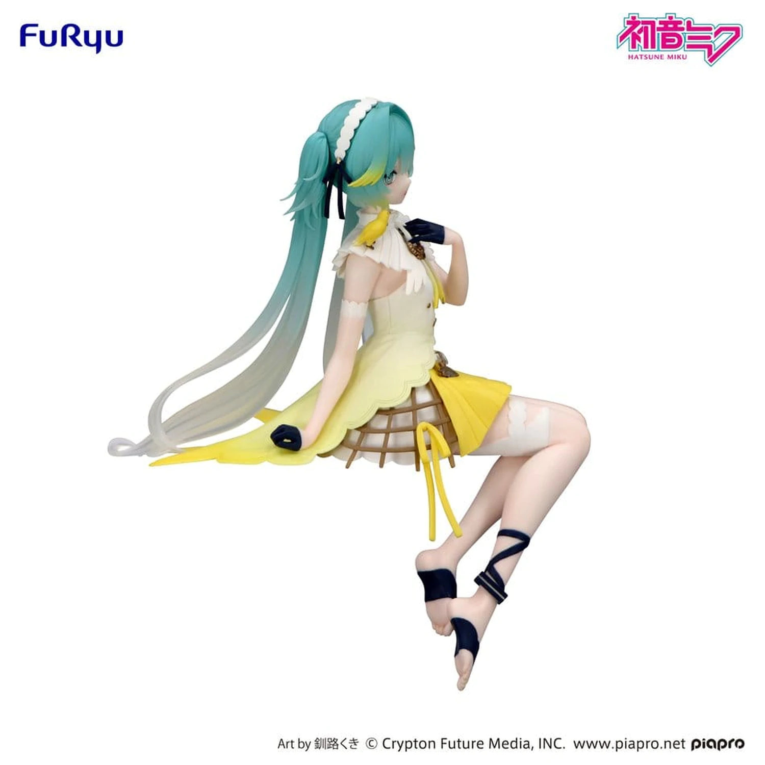 Hatsune Miku Noodle Stopper PVC Statue Canary Bird heo exclusive 14 cm product photo