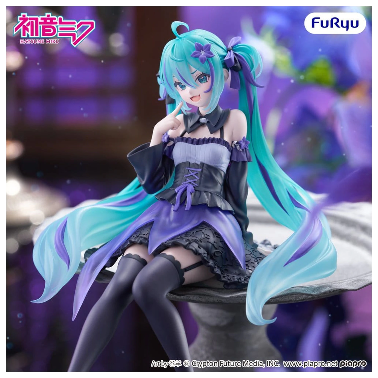 Hatsune Miku Noodle Stopper PVC Figure Flower Fairy Bellflower 14 cm product photo