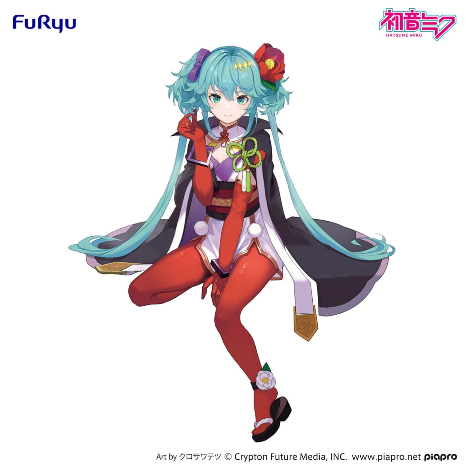 Hatsune Miku Noodle Stopper PVC Statue Flower Fairy Camellia 15 cm  product photo