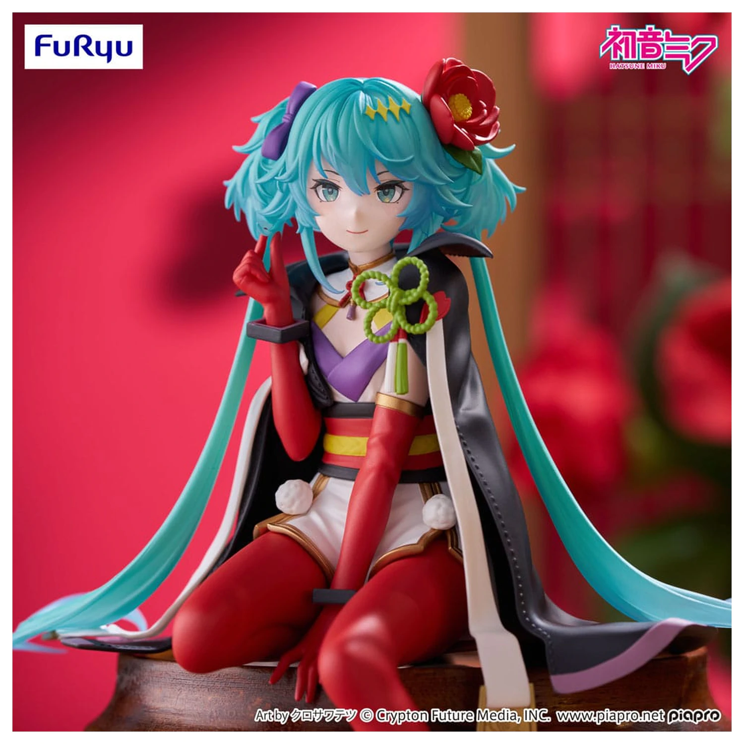 Hatsune Miku Noodle Stopper PVC Statue Flower Fairy Camellia 15 cm  product photo