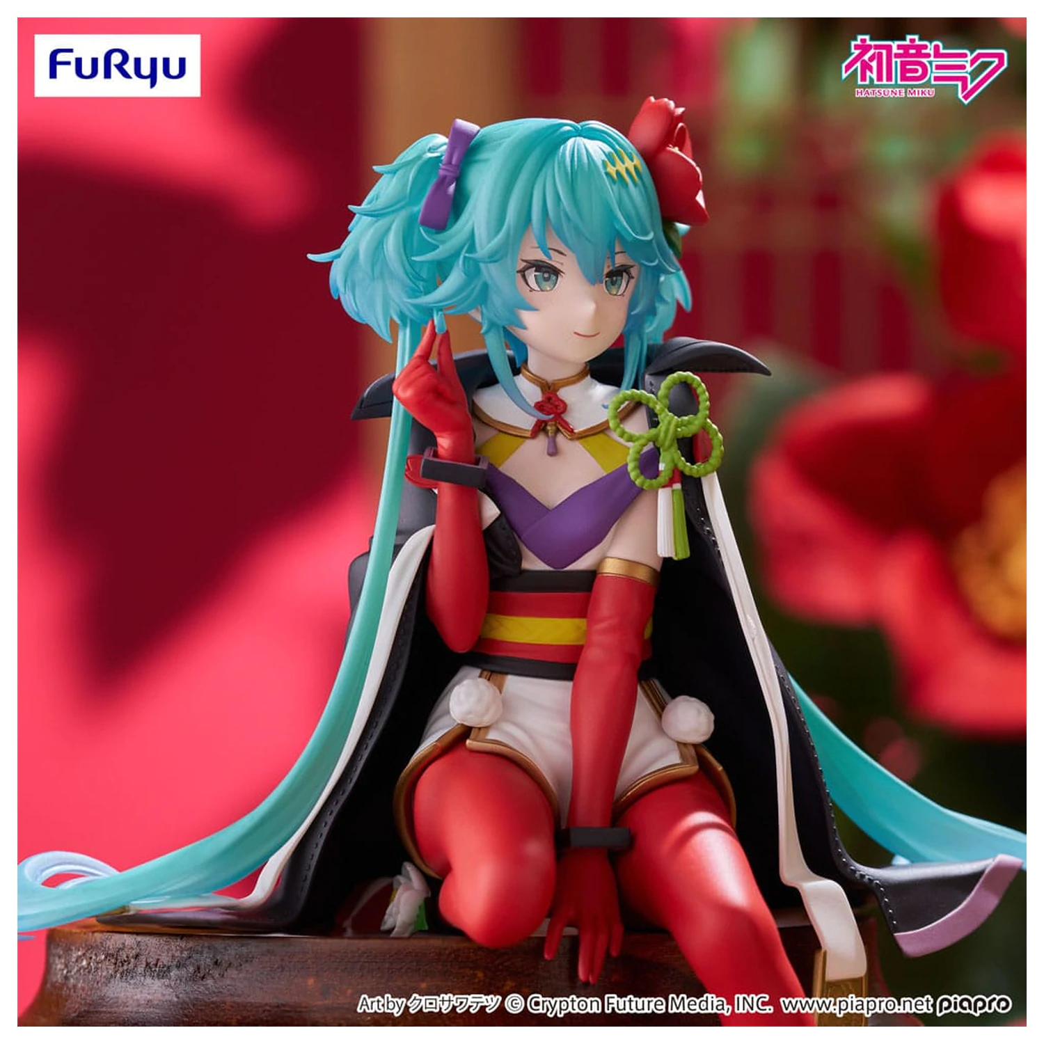 Hatsune Miku Noodle Stopper PVC Statue Flower Fairy Camellia 15 cm  product photo