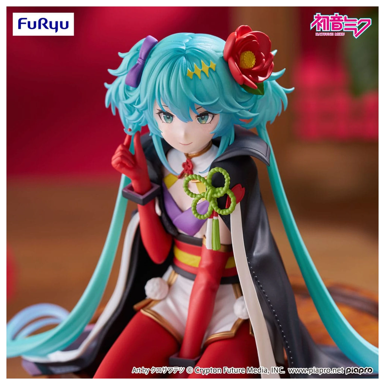 Hatsune Miku Noodle Stopper PVC Statue Flower Fairy Camellia 15 cm  product photo