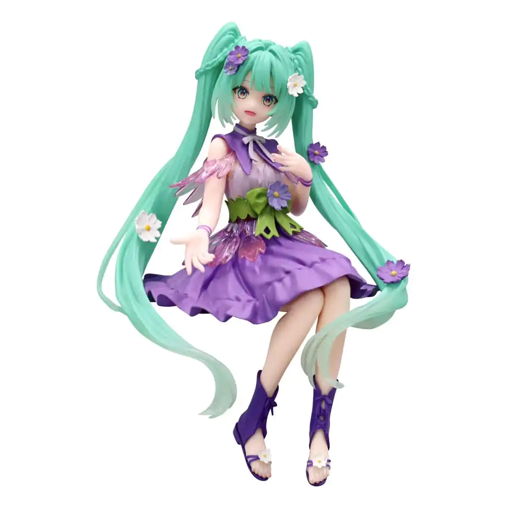 Hatsune Miku Noodle Stopper PVC Statue Flower Fairy Cosmos Purple Color Ver. 14 cm product photo