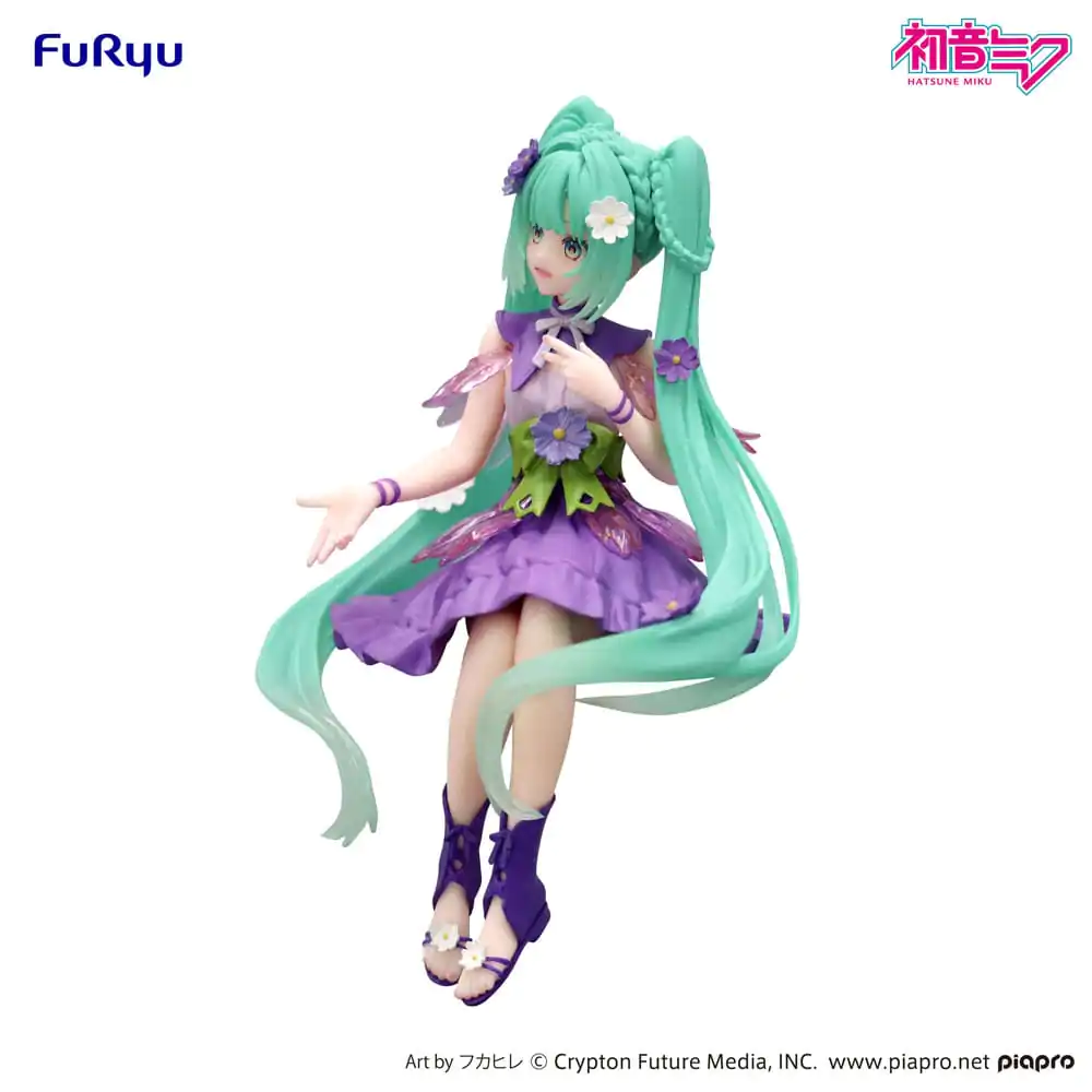 Hatsune Miku Noodle Stopper PVC Statue Flower Fairy Cosmos Purple Color Ver. 14 cm product photo