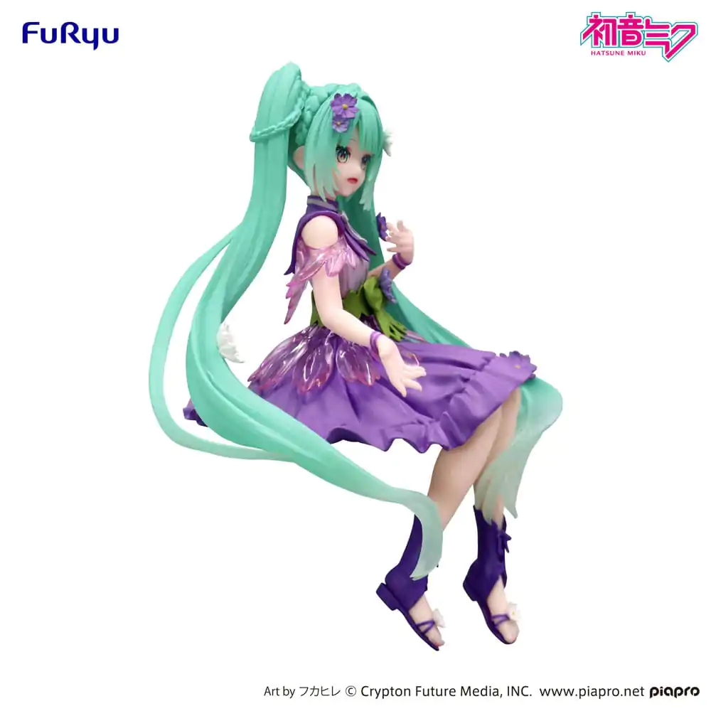 Hatsune Miku Noodle Stopper PVC Statue Flower Fairy Cosmos Purple Color Ver. 14 cm product photo