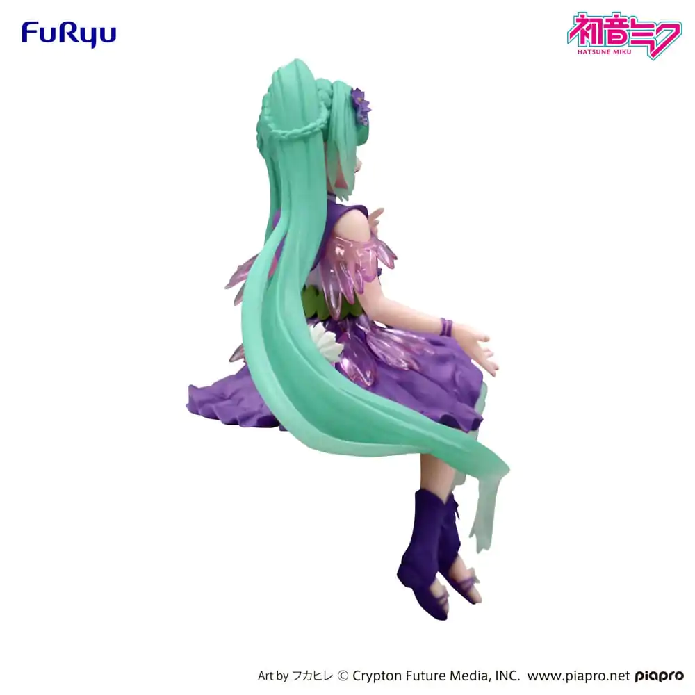 Hatsune Miku Noodle Stopper PVC Statue Flower Fairy Cosmos Purple Color Ver. 14 cm product photo