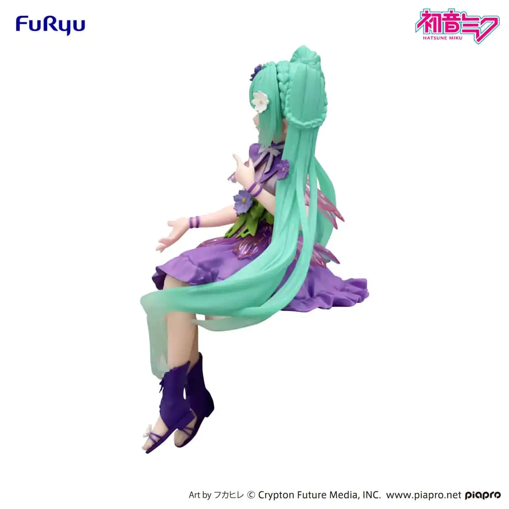 Hatsune Miku Noodle Stopper PVC Statue Flower Fairy Cosmos Purple Color Ver. 14 cm product photo