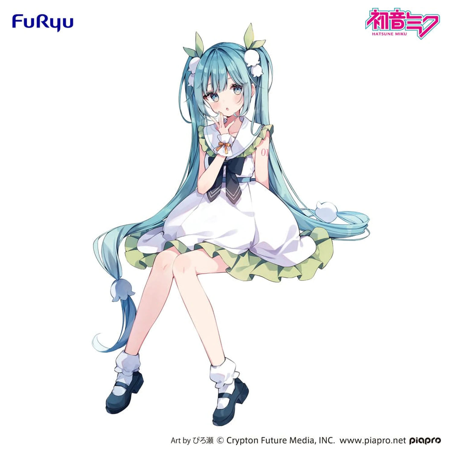 Hatsune Miku Noodle Stopper PVC Statue Flower Fairy Lily of the Valley 14 cm   product photo