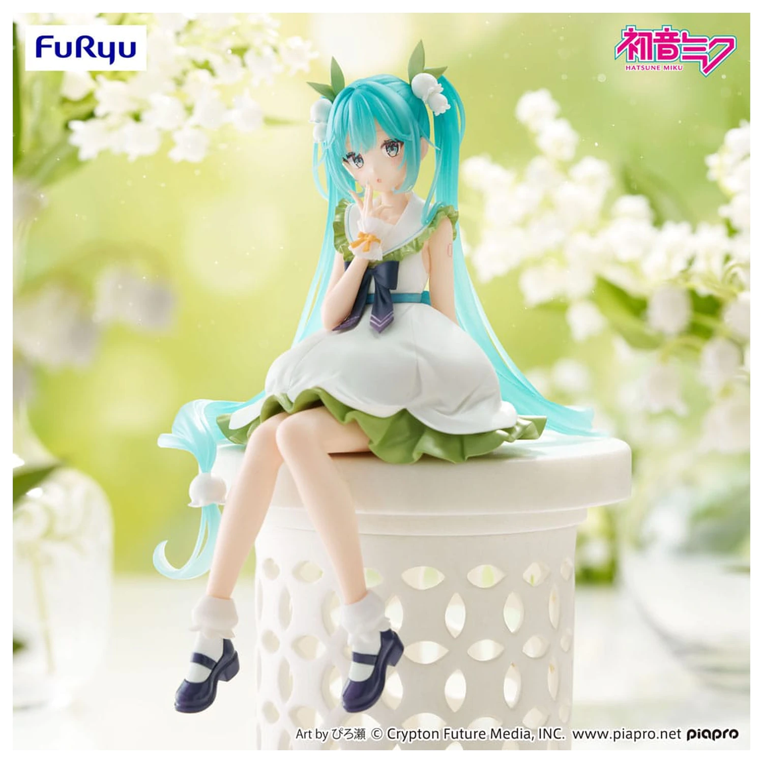 Hatsune Miku Noodle Stopper PVC Statue Flower Fairy Lily of the Valley 14 cm   product photo