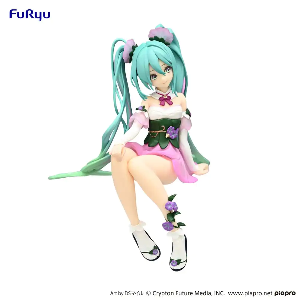 Hatsune Miku Noodle Stopper PVC Statue Flower Fairy Morning Glory Pink Color Ver. 14 cm product photo
