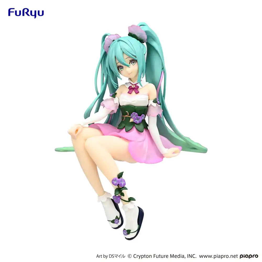 Hatsune Miku Noodle Stopper PVC Statue Flower Fairy Morning Glory Pink Color Ver. 14 cm product photo