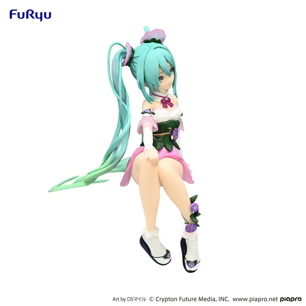 Hatsune Miku Noodle Stopper PVC Statue Flower Fairy Morning Glory Pink Color Ver. 14 cm product photo