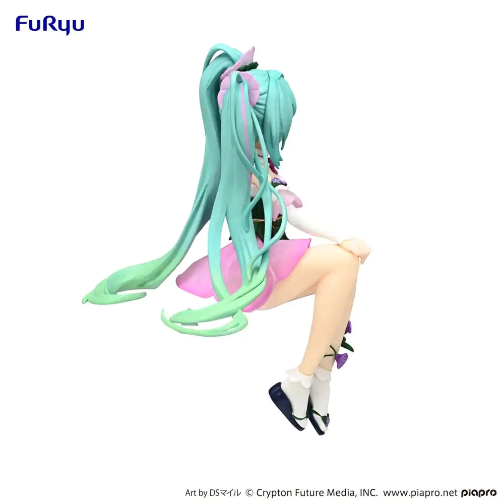 Hatsune Miku Noodle Stopper PVC Statue Flower Fairy Morning Glory Pink Color Ver. 14 cm product photo