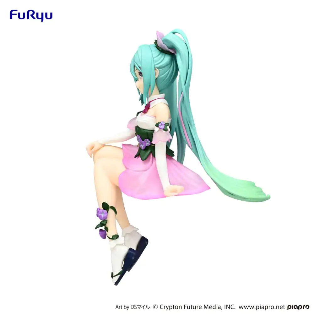 Hatsune Miku Noodle Stopper PVC Statue Flower Fairy Morning Glory Pink Color Ver. 14 cm product photo