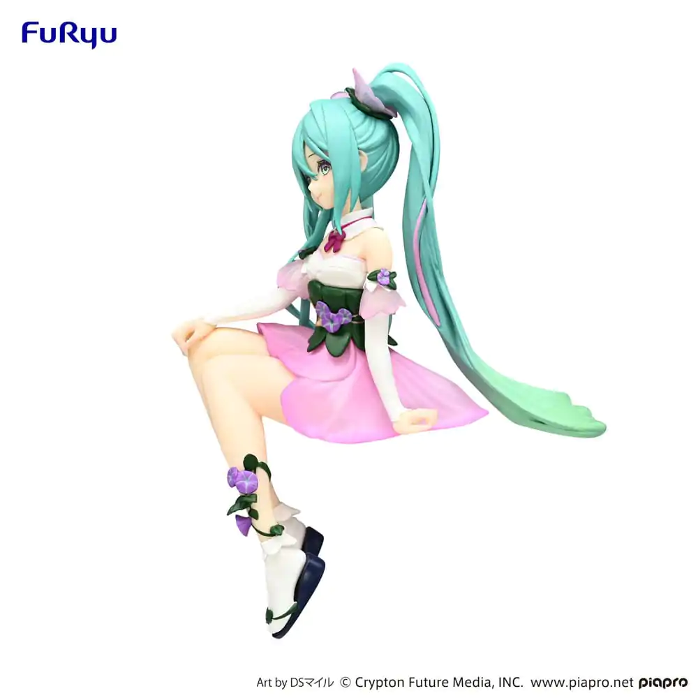 Hatsune Miku Noodle Stopper PVC Statue Flower Fairy Morning Glory Pink Color Ver. 14 cm product photo
