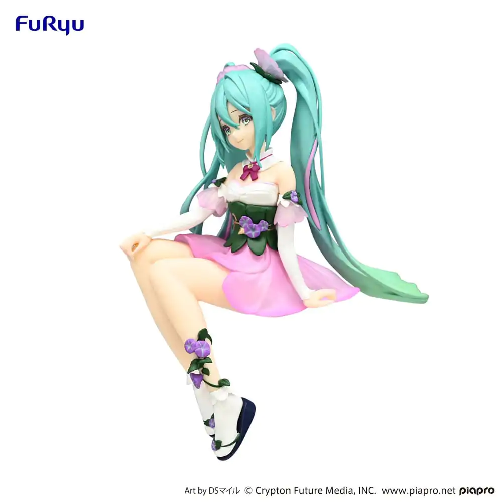 Hatsune Miku Noodle Stopper PVC Statue Flower Fairy Morning Glory Pink Color Ver. 14 cm product photo