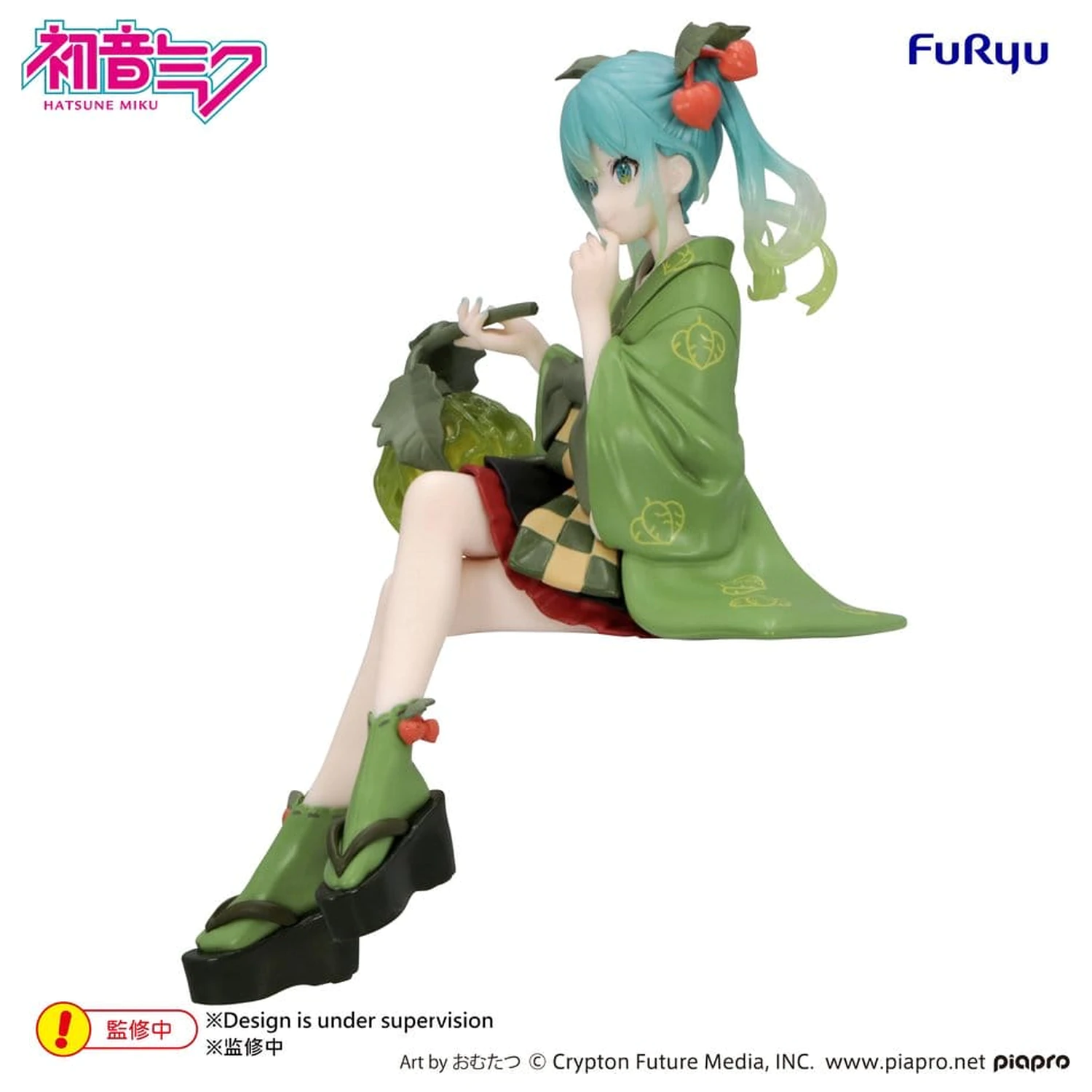 Hatsune Miku Noodle Stopper PVC Figure Flower Fairy Winter Cherry Green Color Ver. 15 cm product photo